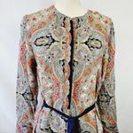 Theory  Marseille Premont Paisley Tieback 100% Silk Tunic Photo 0