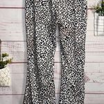 High Waisted Leopard Boutique Bell Bottoms | Size Large White Photo 2