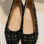 SheIn  Black and Gold Tweed Flats Photo 1