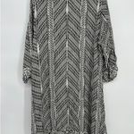 Soft Surroundings Raven Shift Dress Size 1X Rayon Raven Henley Button Abstract Photo 6