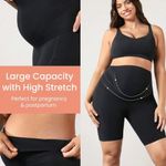 Feathers Maternity Black Bike shorts. OS Size undefined Photo 1