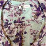 Kut From The Kloth ‎ Floral Print Sheer Blouse Womens Long Sleeve V Neck  Small Photo 6