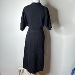 Velvet by Graham and Spencer Black Cotton Gauze Belted Dress Photo 3