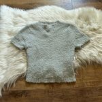 SKIMS  Cozy Knit Cropped T-Shirt In Aqua Photo 3