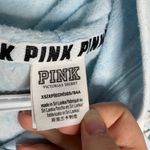 PINK - Victoria's Secret Pink Victoria’s Secret tie dye baby blue cropped hoodie with lace up detail XS Photo 7