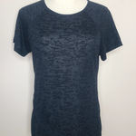 Blue Fish Womens Black Round Neck Semi Sheer Athletic T Shirt Brazil‎ Size M/L Photo 0