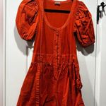 Aureum Rust Colored Puff Sleeve Romper Size XS Orange Photo 1