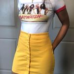 Forever 21 Yellow Button Down Skirt Size Small Photo 0