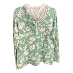 Croft & Barrow  women's M drop-shoulder athletic hoodie teal floral print NWT Photo 1