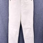 BLANK NYC NEW Madison High Rise Distressed Crop Raw Hem White Jeans Size 27 Photo 0