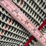 ECI  New York Houndstooth Blazer with Red Trim bow and fringe tweed size 14w a41 Photo 6