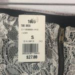 Mystic  ivory lace black satin tube dress Women’s Juniors Size S New With Tags Photo 3