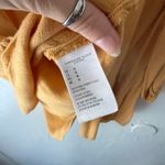 American Eagle Tunic Top M Crochet Long Sleeve Tie Front Peasant Western Boho Yellow Size M Photo 8