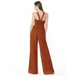 Azazie NWT Berdie Halter Wide Leg Chiffon Paprika Orange Bridesmaid Jumpsuit Photo 1