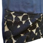 3.1 Phillip Lim Navy Blue Silk Black Floral Lace Trim Shift Mini Dress Photo 7