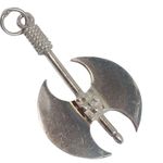 Head Vintage Minoan Double  Axe Ancient Greek 925 Sterling Silver Vikings Pendant Photo 4