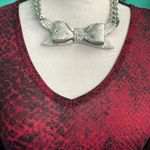 EXPRESS long sleeve crystal snake skin pattern blouse Photo 1