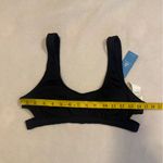 Cupshe NWT Black Ribbed  Bikini Top Photo 1