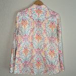 J. McLaughlin  Paisley Pastel Button Down Shirt Pink Blue Coastal Preppy Vacation Photo 4