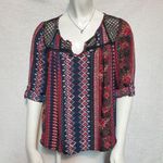 Rewind  Patterned Top with Lace (S) Photo 1