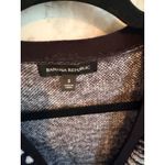 Banana Republic  V-Neck Fuzzy Zebra Print Cardigan Sweater Black‎ White Small S Photo 3