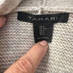 Tahari  Super Soft Long Line Open Cardigan Sweater with Fringe Size Small Photo 8