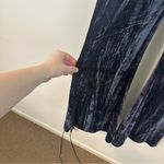 Urban Outfitters  Blue Gray Velvet Ruched Front Flare Pants Size XS Photo 2