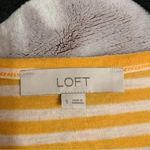 Loft  Top Womens Small Yellow Striped Bell Sleeve Ruffle Cuff Long‎ Sleeve Casual Photo 2