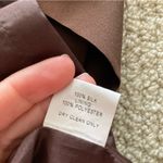 Britt Ryan Brown 100% Silk Midi Dress Size 8 High Neck Professional Pleated EUC Photo 7