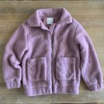 Elodie Anthropologie  Pink Sherpa Jacket Small Photo 2