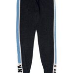 Victoria's Secret Victoria Secret Pink dark gray leggings with colored stripes down legs Sz S Photo 1