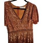 Mac Duggal  5538 Butterfly Sleeve Sequin Copper Dress Size 6 New w/ Tag MSRP $598 Photo 9