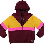 Victoria's Secret Pink Jacket Full Zip Sherpa Lined Colorblock Windbreaker Photo 0