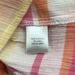 Christopher & Banks NWT Yellow Pink Orange Striped Button Down 3/4 Sleeve Top Photo 8