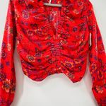 Free People NEW I Got You Printed Top Ruby Combo XS Bloomcore Festival Floral Photo 8