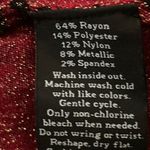 Rock & Republic Bodycon Mini Dress Red & Black Print Gold Metallic Size medium Photo 9