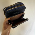 Forever Young korea navy blue multi zipper pouch clutch wallet credit cards Photo 3