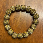 Gold Rhinestone Ball Stretchy Bracelet Photo 0