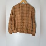 Roolee  Harvest Plaid Check Modest Prairie Long Sleeve‎ Linen Top Small Photo 1