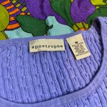 Vintage 90s Lavender Cable Knit Sleeveless Sweater Purple Size M Photo 2