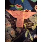 Lilly Pulitzer  Dress Women Medium Blue Floral Foxy Foxglove Carolyn Shirt Dress Photo 10