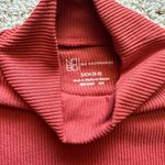 Turtle neck ribbed shirt Orange Photo 2