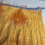 Sol Crochet Tie Dye Maxi Skirt Long Flowy Boho Hippie Orange Women’s Size XL Photo 5
