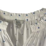 Croft & Barrow  Women's Plus Size 3X Swiss Dot‎ White Blue Blouse Photo 4