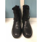 Torrid Black Faux Leather & Faux Fur Trim Lug Sole Moto Bootie (WW) 10.5 Wide Width Photo 6