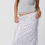 Urban Outfitters Motel  White Maxi Sequin Skirt Photo 1