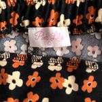 Pink Lily  Large (Runs small) Floral Ruffled Flare Overalls Photo 12