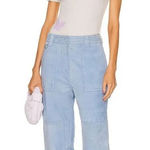 Acne Studios  Embroidered Floral Tee in Ice Blue Small New Tshirt Blouse Womens Photo 0