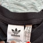 Adidas  Embellished Stripe Sleeve Black Short Sleeve Top sz M Photo 5