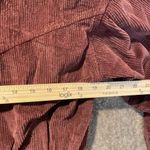 American Eagle  Jacket Womens Medium Corduroy Maroon Full Zip Fitted Hooded Fall Photo 3